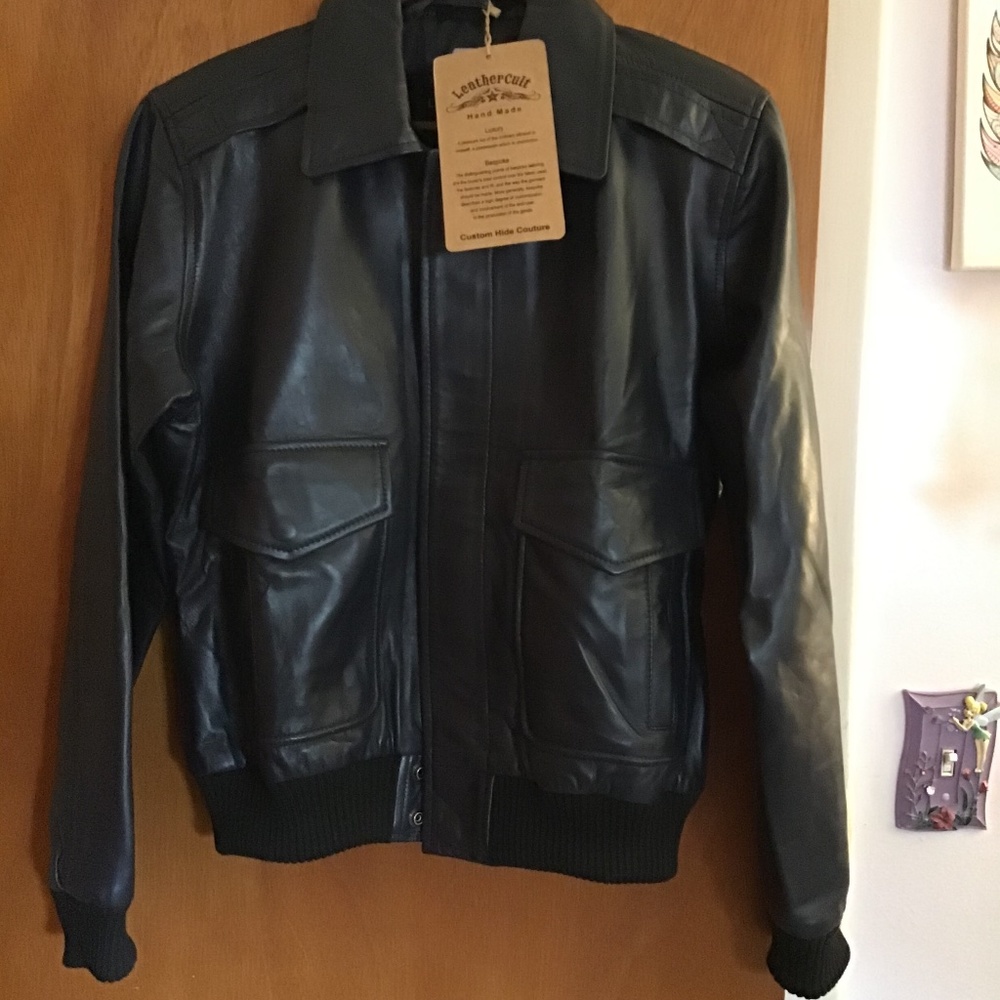 LEATHERCULT LEATHER BOMBER JACKET